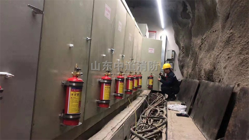 内蒙古矿山地下电缆竖井电缆沟槽全氟己酮感温自动灭火装置